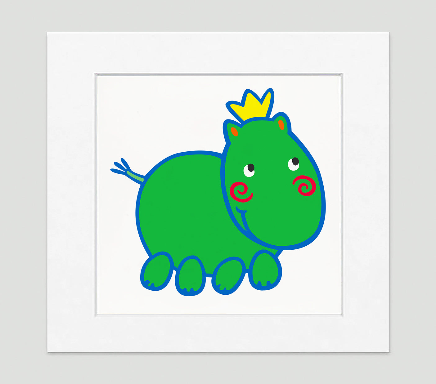 Harry Hippo Art Print - Kids Wall Art Collection-Di Lewis