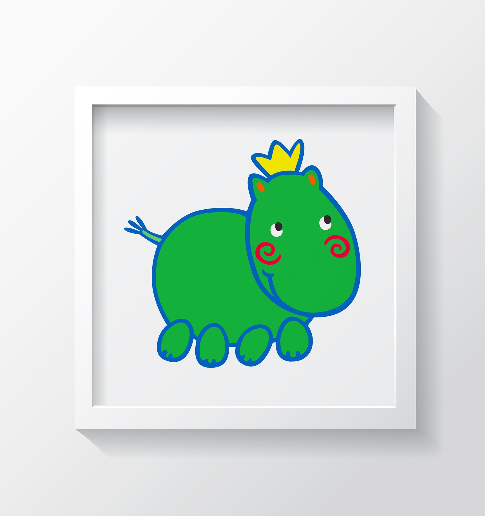 Harry Hippo Art Print - Kids Wall Art Collection-Di Lewis