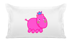 Henrietta Hippo - Personalized Kids Pillowcase Collection-Di Lewis