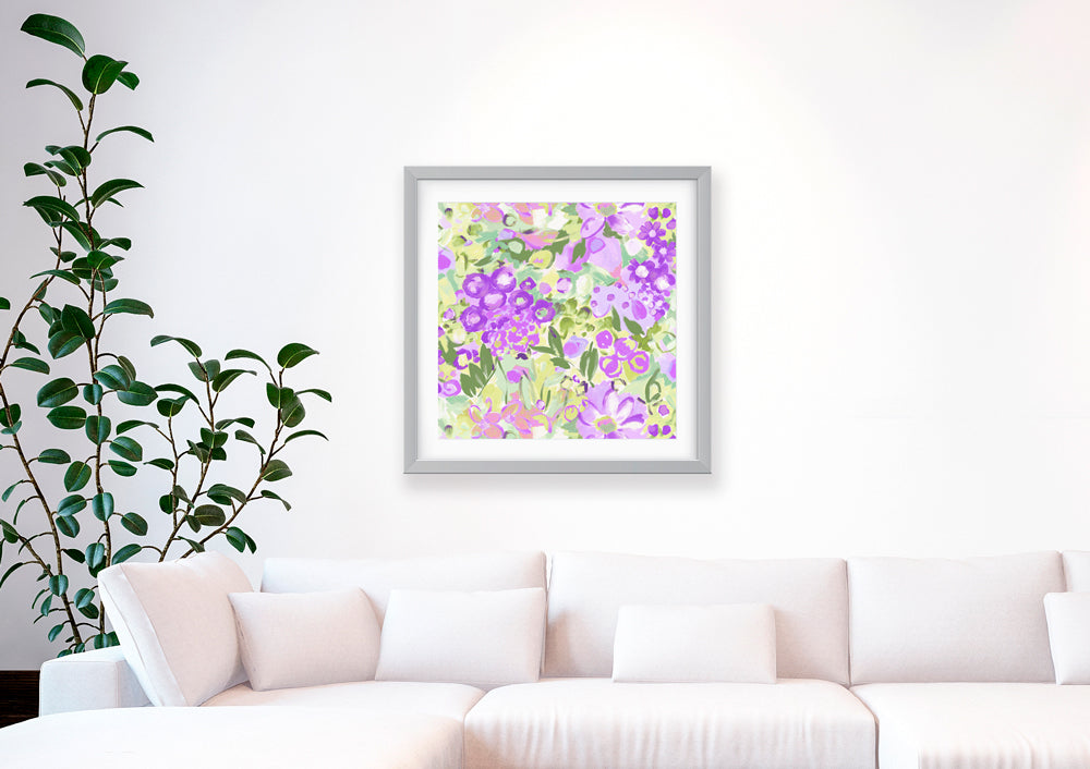Jardin Violet Art Print - Impressionist Art Wall Decor Collection