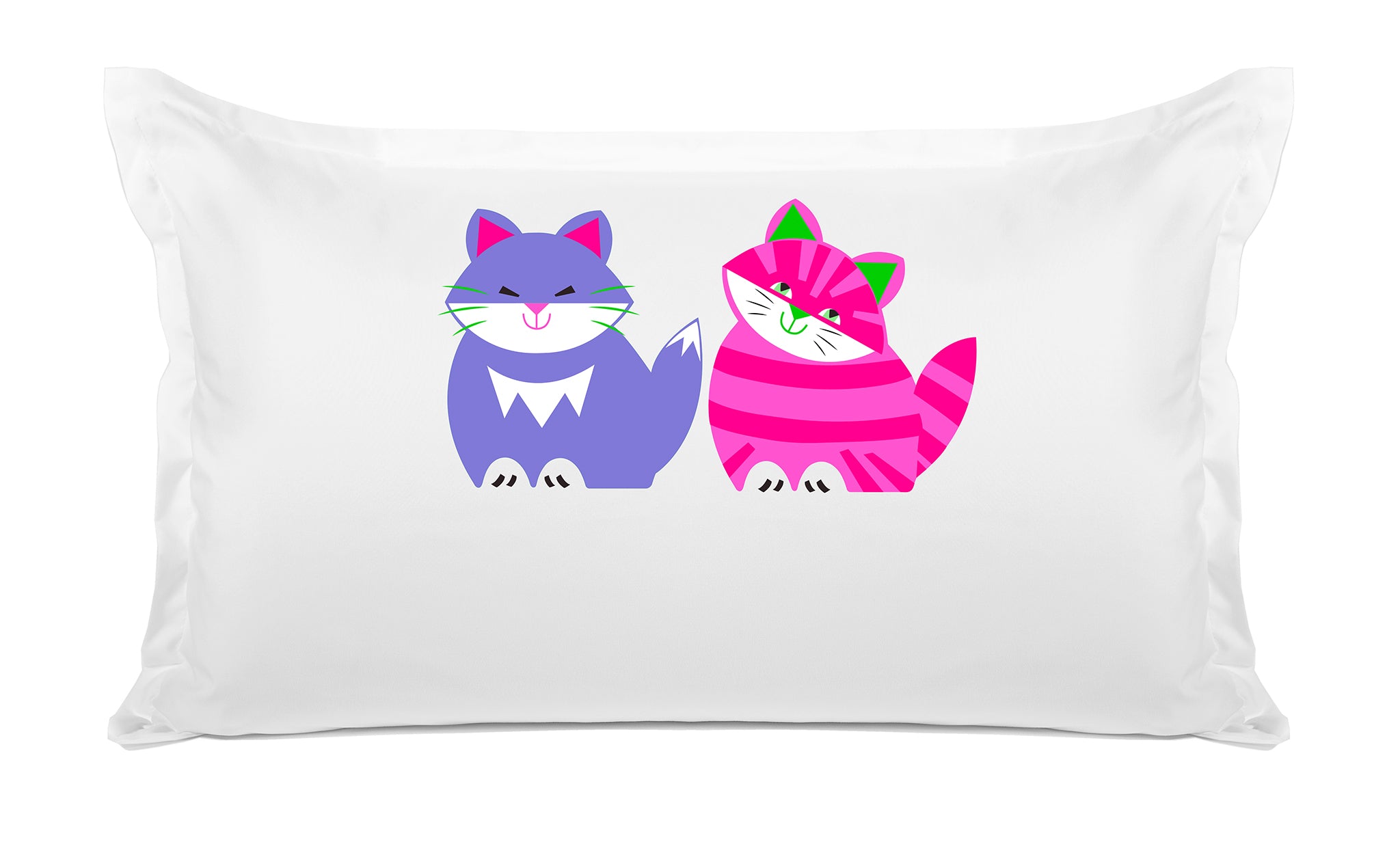 Pink & Purple Cats - Personalized Kids Pillowcase Collection