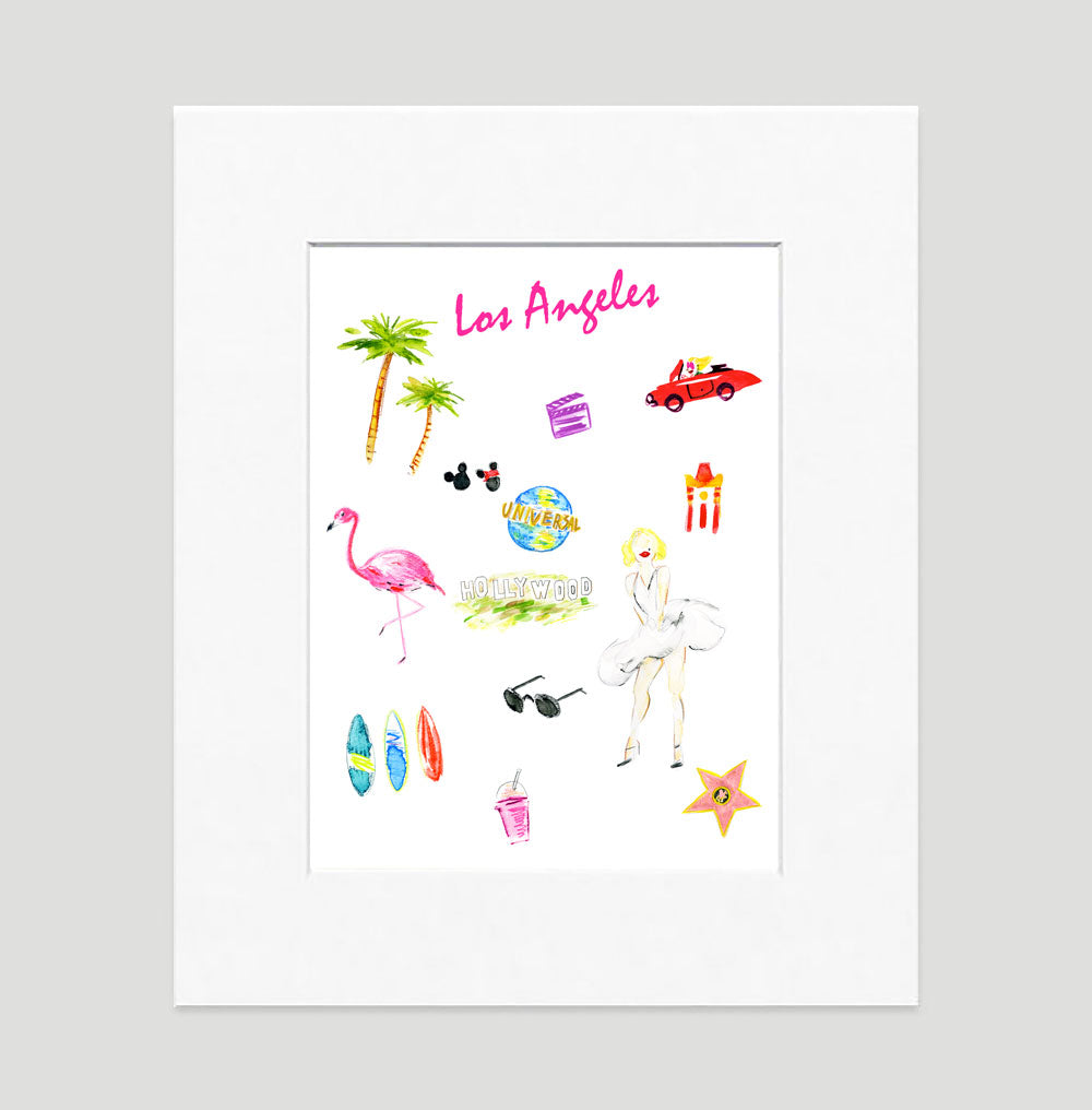 Los Angeles Art Print - Travel Print Wall Art Collection-Di Lewis
