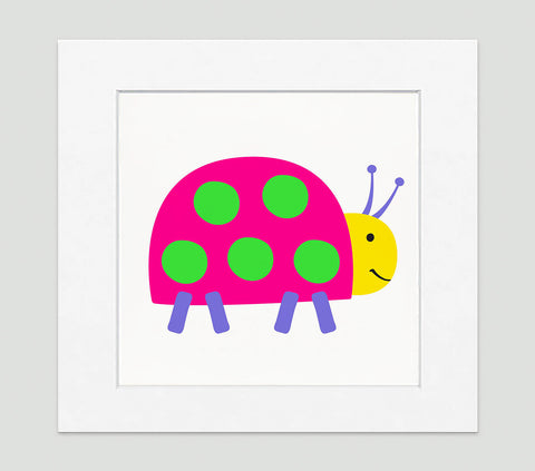 Lady Bug Art Print - Kids Wall Art Collection-Di Lewis