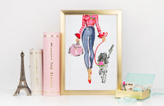 Look At Me Art Print - Fashion Illustration Wall Art Collection-Di Lewis