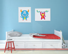 Funny Monster - Kids Wall Art Collection-Di Lewis
