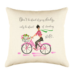 Moving Along Throw Pillow Cover - Fashion Illustrations Throw Pillow Cover Collection-Di Lewis