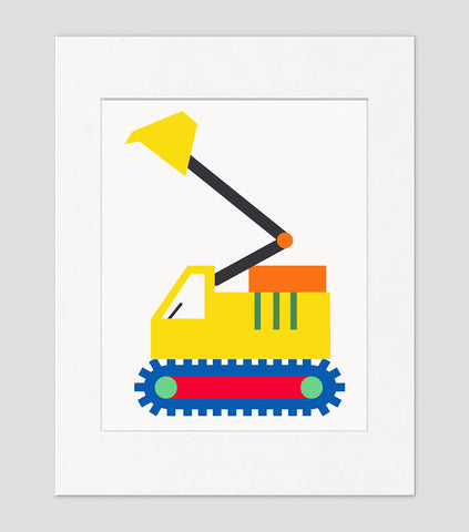 My Digger Art Print - Kids Wall Art Collection-Di Lewis