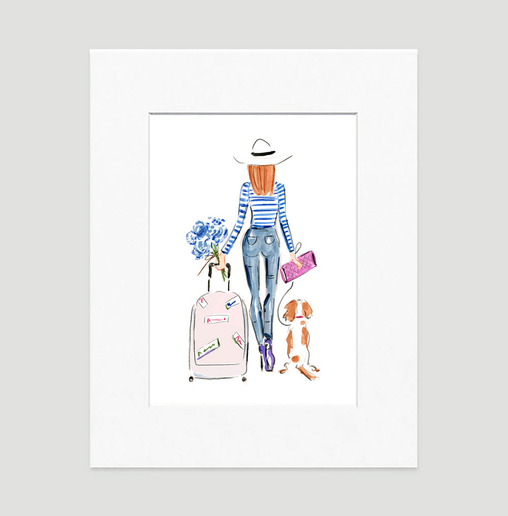 On My Way Art Print - Fashion Illustration Wall Art Collection-Di Lewis