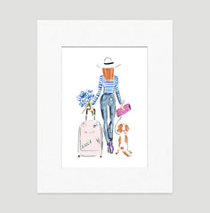 On My Way Art Print - Fashion Illustration Wall Art Collection-Di Lewis