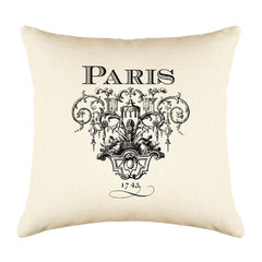 Paris 1743 Throw Pillow Cover - Decorative Designs Throw Pillow Cover Collection-Di Lewis