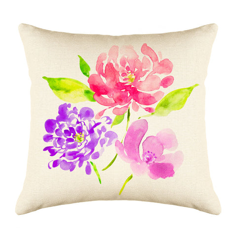 Peonies Throw Pillow Cover - Decorative Designs Throw Pillow Cover Collection