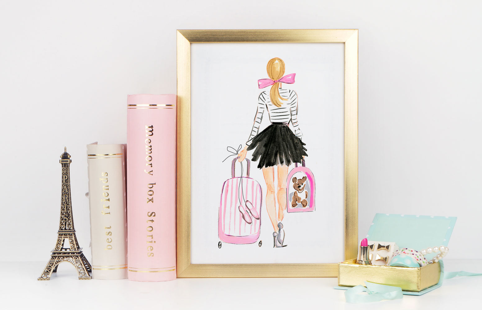 Perfectly Poised Travel Art Print, Fashion Illustrations