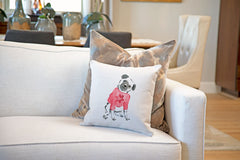 Pickles Pug Throw Pillow Cover - Dog Illustration Throw Pillow Cover Collection-Di Lewis
