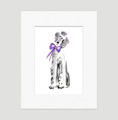 Pierre Poodle Art Print - Dog Illustrations Wall Art Collection-Di Lewis