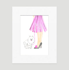 Pretty In Pink Art Print - Fashion Illustration Wall Art Collection-Di Lewis