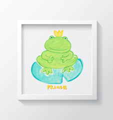 Prince Froggy Art Print - Kids Wall Art Collection-Di Lewis