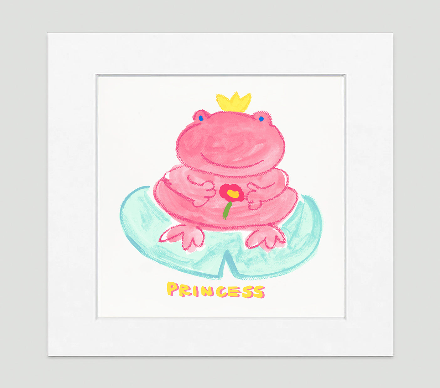 Princess Froggy Art Print - Kids Wall Art Collection-Di Lewis