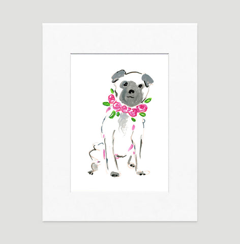 Pepper Pug Art Print - Dog Illustrations Wall Art Collection-Di Lewis