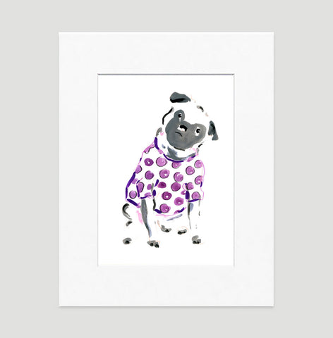 Peewee Pug Art Print - Dog Illustrations Wall Art Collection-Di Lewis