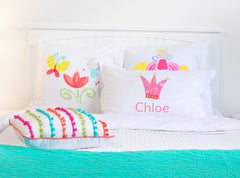 Pretty Pink Crown - Personalized Kids Pillowcase Collection