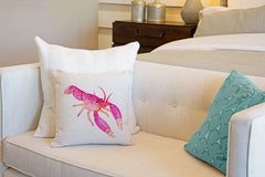 Reef Lobster Throw Pillow Cover - Coastal Designs Throw Pillow Cover Collection-Di Lewis