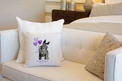 Sammie Scottie Throw Pillow Cover - Dog Illustration Throw Pillow Cover Collection-Di Lewis