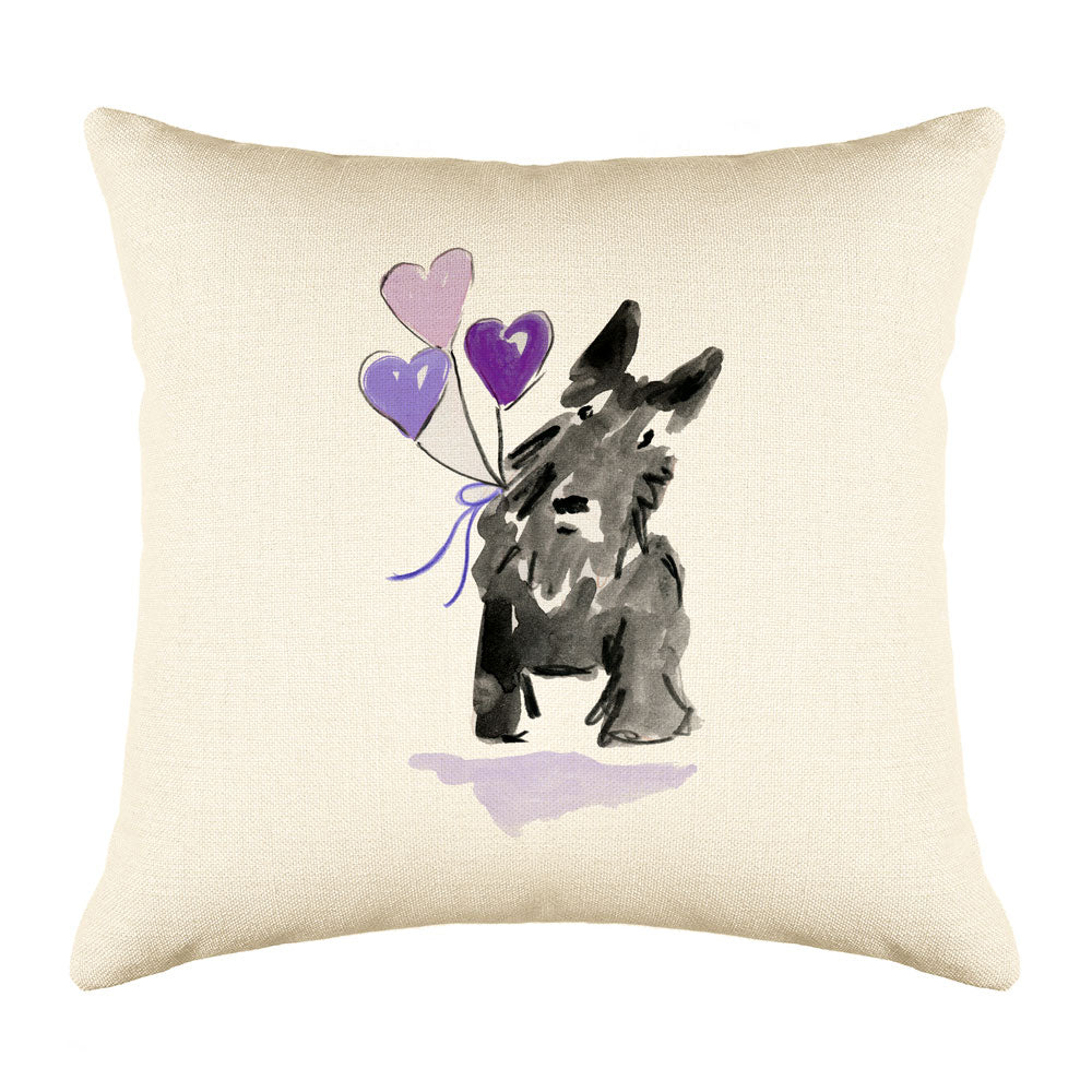 Sammie Scottie Throw Pillow Cover - Dog Illustration Throw Pillow Cover Collection-Di Lewis