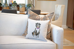 Sheldon Shepard Throw Pillow Cover - Dog Illustration Throw Pillow Cover Collection-Di Lewis