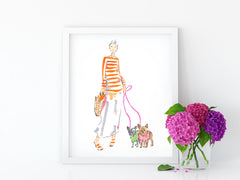 Simply Natural Art Print - Fashion Illustration Wall Art Collection-Di Lewis
