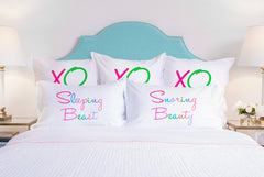 Snoring Beauty, Sleeping Beast - His & Hers Pillowcase Collection-Di Lewis