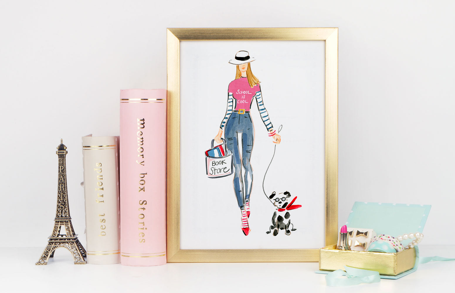 Smart And Hip Art Print - Fashion Illustration Wall Art Collection-Di Lewis