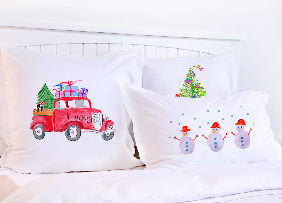 Christmas Truck Delivery - Kids Personalized Pillowcase Collection