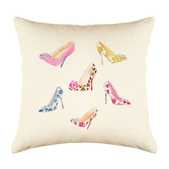 Stepping Out Throw Pillow Cover - Fashion Illustrations Throw Pillow Cover Collection-Di Lewis