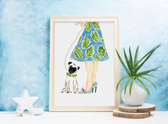 Summer Afternoon Art Print - Fashion Illustration Wall Art Collection-Di Lewis