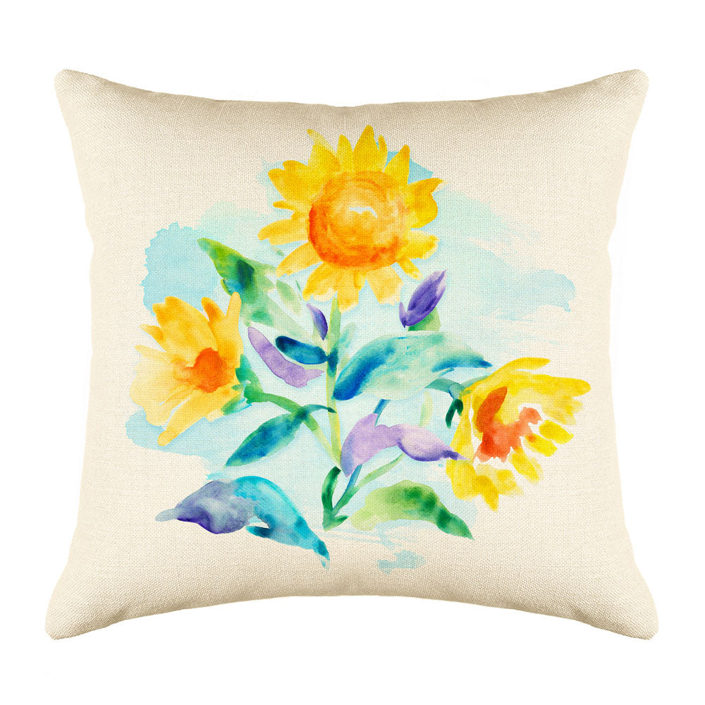 Sunflower Throw Pillow Cover - Decorative Designs Throw Pillow Cover Collection