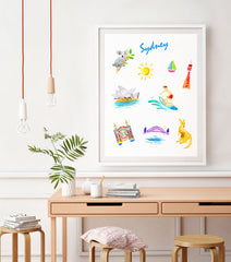 Sydney Art Print - Travel Print Wall Art Collection-Di Lewis