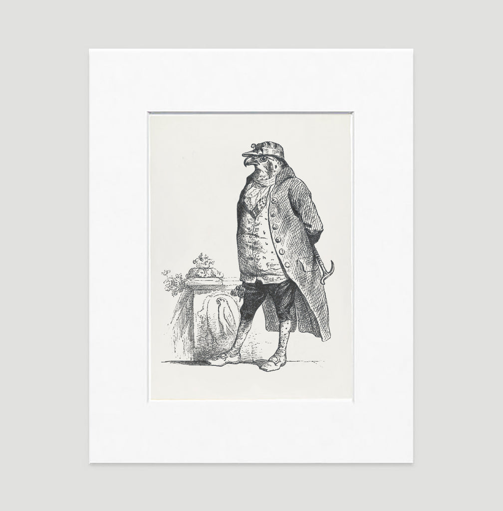 The Honorable Falcon Art Print - Animal Illustrations Wall Art Collection-Di Lewis