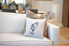 The Humble Starling Throw Pillow Cover - Animal Illustrations Throw Pillow Cover Collection-Di Lewis