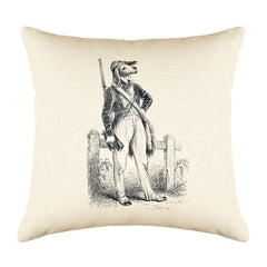 The Hunter Throw Pillow Cover - Animal Illustrations Throw Pillow Cover Collection-Di Lewis