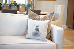 The King Fisher Throw Pillow Cover - Animal Illustrations Throw Pillow Cover Collection-Di Lewis