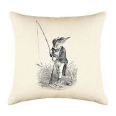 The King Fisher Throw Pillow Cover - Animal Illustrations Throw Pillow Cover Collection-Di Lewis