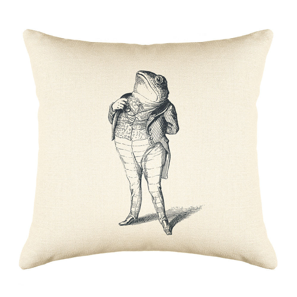 The Patriotic Frog Throw Pillow Cover - Animal Illustrations Throw Pillow Cover Collection-Di Lewis