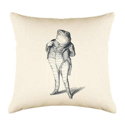 The Patriotic Frog Throw Pillow Cover - Animal Illustrations Throw Pillow Cover Collection-Di Lewis
