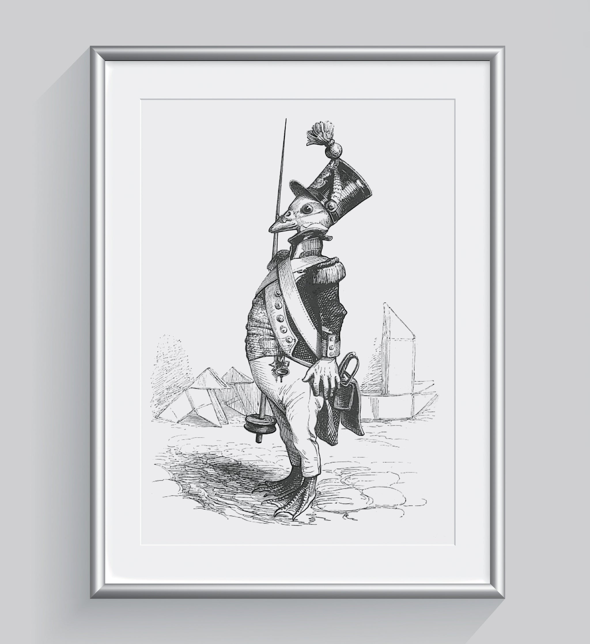 The Three Star Sergeant Art Print - Animal Illustrations Wall Art Collection-Di Lewis