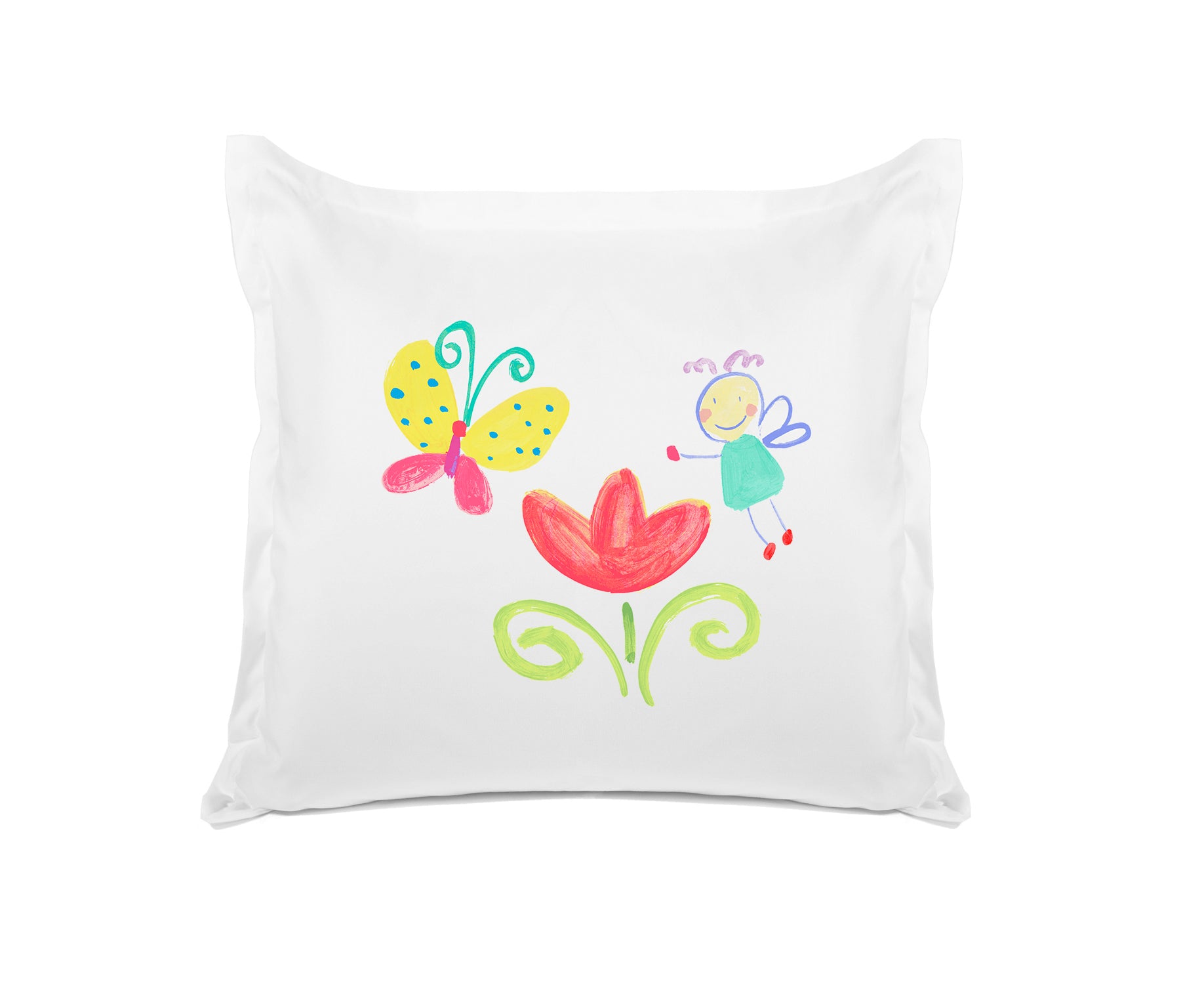 Colorful Flower Fairy Butterfly - Personalized Kids Pillowcase Collection
