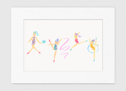 The Gymnasts Art Print - Kids Wall Art Collection-Di Lewis