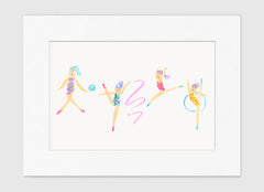 The Gymnasts Art Print - Kids Wall Art Collection-Di Lewis