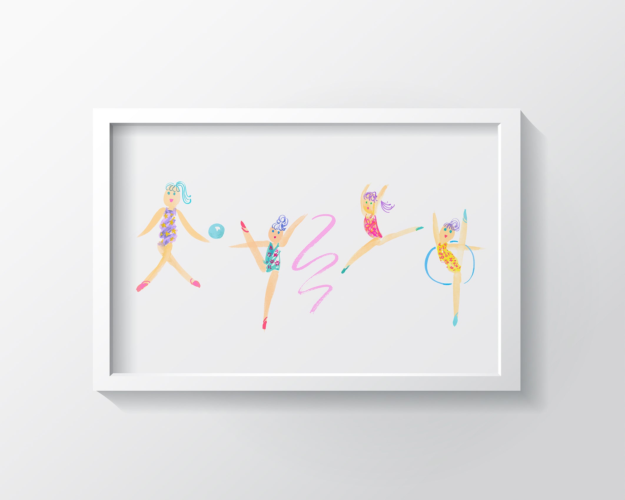 The Gymnasts Art Print - Kids Wall Art Collection-Di Lewis
