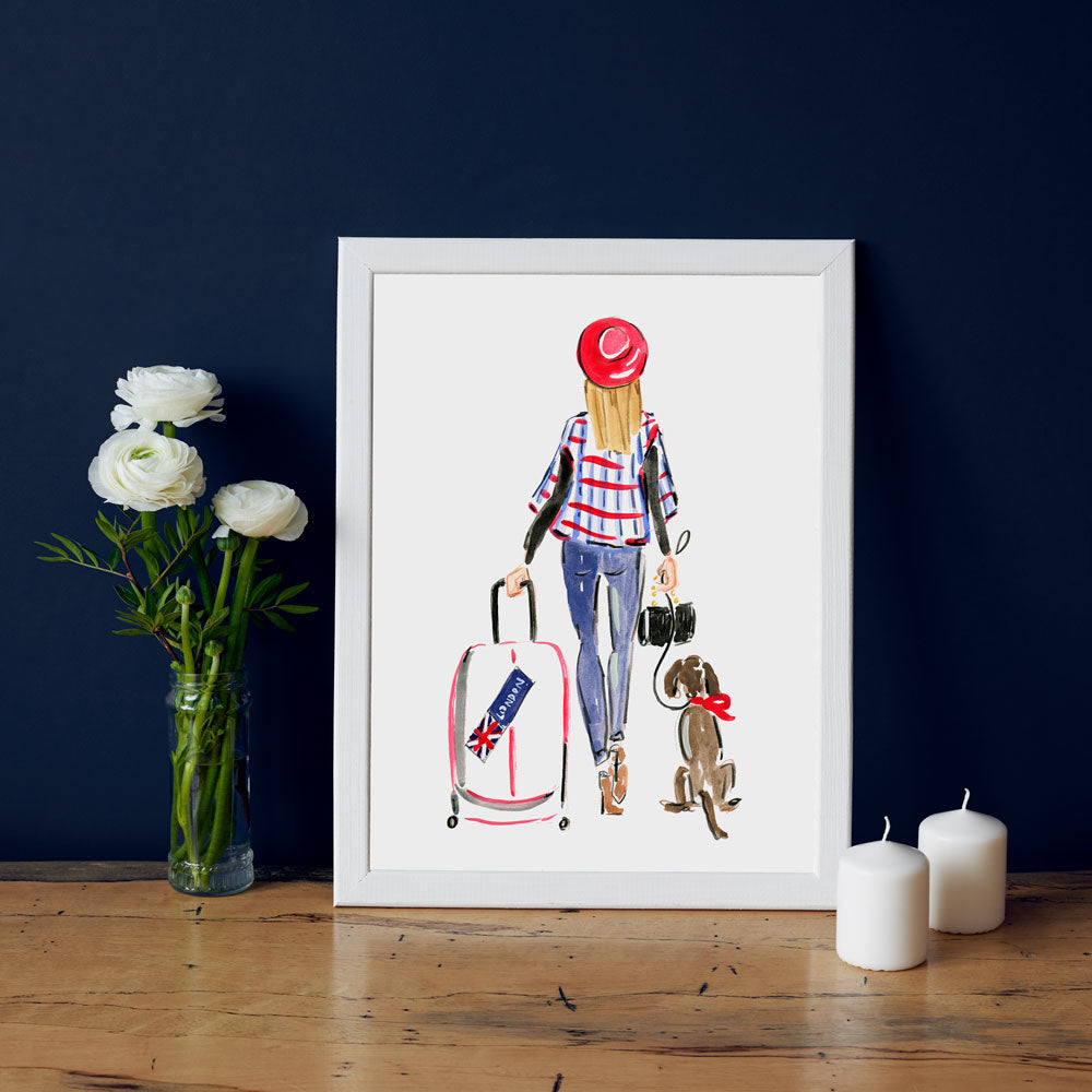 Toodle Loo Art Print - Fashion Illustration Wall Art Collection-Di Lewis