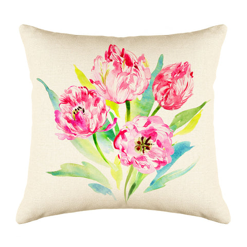 Tulip Throw Pillow Cover - Decorative Designs Throw Pillow Cover Collection